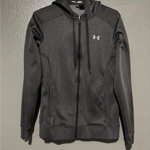 Under Armour Women's Charcoal Grey Full-Zip Hoodie